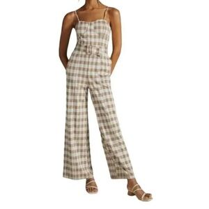Anthropologie X En Saison plaid Jumpsuit